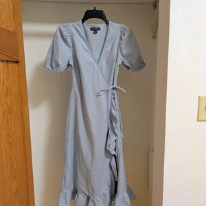 Primark Light Blue Wrap Dress size 0